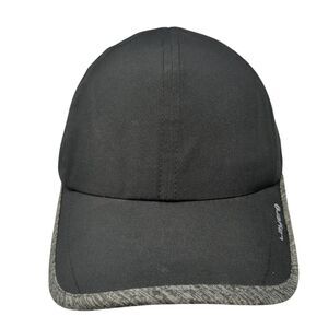 Layer 8 Strapback Hat Black One Size Adjustable Gray Trim Outdoor